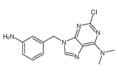 9-[(3-aminophenyl)methyl]-2-chloro-N,N-dimethylpurin-6-amine Structure