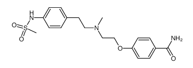 4-{2-[N-Methyl-N-(4-methanesulphonamidophenethyl)amino]ethoxy}benzamide结构式