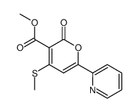 methyl 4-methylsulfanyl-2-oxo-6-pyrid-2-yl-2H-pyran-3-carboxylate Structure