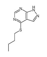 4-butylmercapto-1(2)H-pyrazolo[3,4-d]pyrimidine Structure