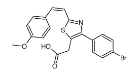 2-[4-(4-bromophenyl)-2-[(E)-2-(4-methoxyphenyl)ethenyl]-1,3-thiazol-5-yl]acetic acid结构式