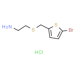 2-{[(5-bromothien-2-yl)methyl]thio}ethanamine hydrochloride Structure