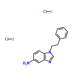 1-PHENETHYL-1H-BENZOIMIDAZOL-5-YLAMINE DIHYDROCHLORIDE structure