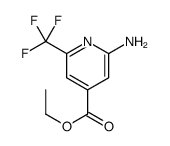 ethyl 2-amino-6-(trifluoromethyl)pyridine-4-carboxylate结构式