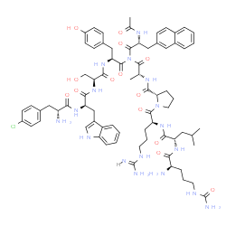 LHRH, N-Ac-Nal(1)-4-Cl-Phe(2)-Trp(3)-Cit(6)-AlaNH2(10)- structure