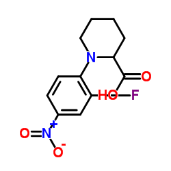 1-(2-FLUORO-4-NITROPHENYL)PIPERIDINE-2-CARBOXYLIC ACID结构式