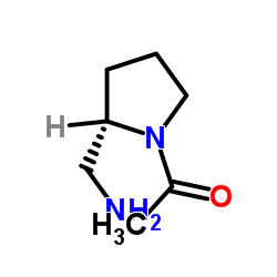 1-[(2S)-2-(Aminomethyl)-1-pyrrolidinyl]ethanone结构式