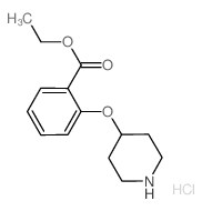 Ethyl 2-(4-piperidinyloxy)benzoate hydrochloride结构式