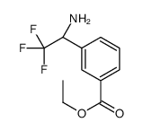 ethyl 3-[(1R)-1-amino-2,2,2-trifluoroethyl]benzoate结构式