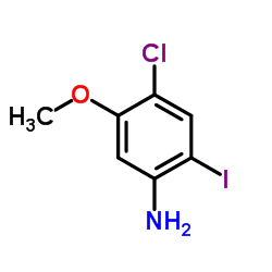 4-Chloro-2-iodo-5-Methoxy-phenylamine结构式