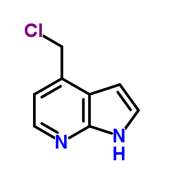 4-(chloromethyl)-1H-pyrrolo[2,3-b]pyridine结构式