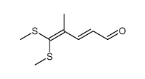 5,5-bis(methylthio)-4-methyl-2,4-pentadienal Structure