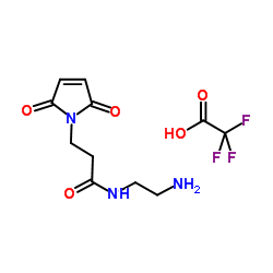 N-(2-aminoethyl)-3-(2,5-dioxo-2,5-dihydro-1H-pyrrol-1-yl)propanamide 2,2,2-trifluoroacetate结构式