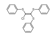 (2-chloroethene-1,1,2-triyl)tris(phenylsulfane)结构式