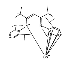 (2,2,6,6-tetramethyl-3,5-bis(2,6-diisopropylphenylimido)hept-4-yl)Co Structure