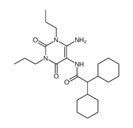 Cyclohexaneacetamide,N-(6-amino-1,2,3,4-tetrahydro-2,4-dioxo-1,3-dipropyl-5-pyrimidinyl)--alpha--cyclohexyl- Structure