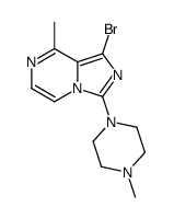 1-bromo-8-methyl-3-(4-methylpiperazin-1-yl)imidazo[1,5-a]pyrazine结构式