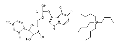 uridine-3'-(5-bromo-4-chloroindol-3-yl)-phosphate structure