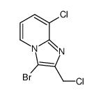 3-bromo-8-chloro-2-(chloromethyl)imidazo[1,2-a]pyridine Structure