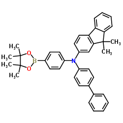 4-[N-[1,1'-biphenyl]-4-yl-N-9,9-diMethyl-9H-Fluoren-2-aMine]phenylboricacidpinacol ester Structure