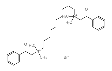 10-(dimethyl-phenacyl-ammonio)decyl-dimethyl-phenacyl-azanium结构式