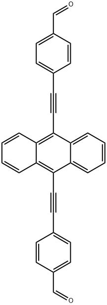 4,4-(Anthracene-9,10-diylbis(ethyne-2,1-diyl))dibenzaldehyde Structure