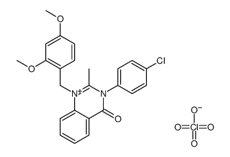 3-(4-chlorophenyl)-1-[(2,4-dimethoxyphenyl)methyl]-2-methylquinazolin-1-ium-4-one,perchlorate Structure