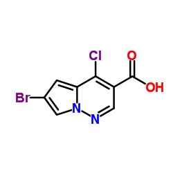 6-Bromo-4-chloro-pyrrolo[1,2-b]pyridazine-3-carboxylic Acid structure