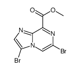 methyl 3,6-dibromoimidazo[1,2-a]pyrazine-8-carboxylate结构式