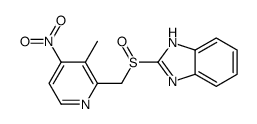 2-[(3-methyl-4-nitropyridin-2-yl)methylsulfinyl]-1H-benzimidazole Structure