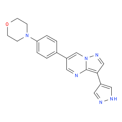 4-(4-(3-(1H-吡唑-4-基)吡唑并[1,5-a]嘧啶-6-基)苯基)吗啉结构式