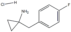 1-[(4-氟苯基)甲基]环丙烷-1-胺盐酸结构式