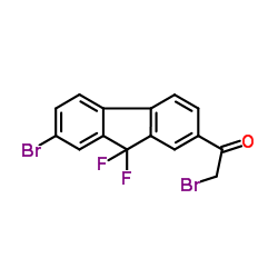 2-Bromo-1-(7-bromo-9,9-difluoro-9H-fluoren-2-yl)ethanone Structure