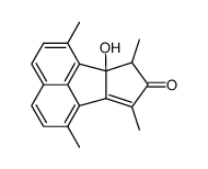 8H-Cyclopent[a]acenaphthylen-8-one, 6b,7-dihydro-6b-hydroxy-1,6,7,9-tetramethyl-结构式