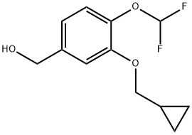 (3-(cyclopropylMethoxy)-4-(difluoroMethoxy)phenyl)Methanol结构式