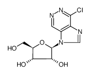 4-chloro-1-(β-D-ribofuranosyl)imidazo(4,5-d)pyridazine结构式