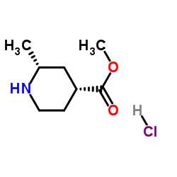 (2R,4R)-Methyl2-methylpiperidine-4-carboxylatehydrochloride Structure