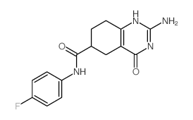 6-Quinazolinecarboxamide,2-amino-N-(4-fluorophenyl)-3,4,5,6,7,8-hexahydro-4-oxo-结构式