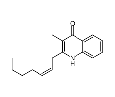 2-[(E)-hept-2-enyl]-3-methyl-1H-quinolin-4-one Structure