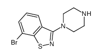 7-Bromo-3-(1-piperazinyl)-1,2-benzothiazole结构式