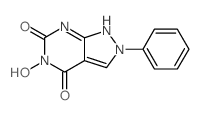 1H-Pyrazolo[3,4-d]pyrimidine-4,6(2H,5H)-dione,5-hydroxy-2-phenyl- Structure