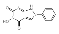 1H-Pyrazolo[3,4-d]pyrimidine-4,6(2H,5H)-dione,5-hydroxy-2-phenyl-结构式