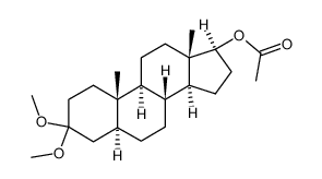 3,3-Dimethoxy-17β-acetoxy-5α-androstan, 5α-Dihydrotestosteron-acetat-3,3-dimethylketal Structure