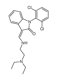 (3Z)-1-(2,6-dichlorophenyl)-3-[[2-(diethylamino)ethylamino]methylidene]indol-2-one结构式