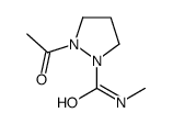 1-Pyrazolidinecarboxamide, 2-acetyl-N-methyl- (9CI) structure