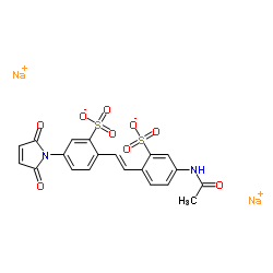 Disodium 5-acetamido-2-{(E)-2-[4-(2,5-dioxo-2,5-dihydro-1H-pyrrol-1-yl)-2-sulfonatophenyl]vinyl}benzenesulfonate picture