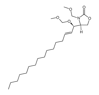 (S)-4-((R,E)-1-(methoxymethoxy)hexadec-2-en-1-yl)-3-(methoxymethyl)oxazolidin-2-one结构式