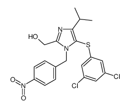 [5-(3,5-dichlorophenyl)sulfanyl-1-[(4-nitrophenyl)methyl]-4-propan-2-ylimidazol-2-yl]methanol Structure