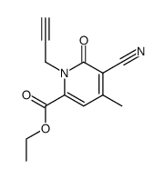 ethyl 5-cyano-4-methyl-6-oxo-1-(prop-2-yn-1-yl)-1,6-dihydropyridine-2-carboxylate Structure