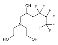 1-[bis(2-hydroxyethyl)amino]-4,4,5,5,6,6,6-heptafluorohexan-2-ol结构式